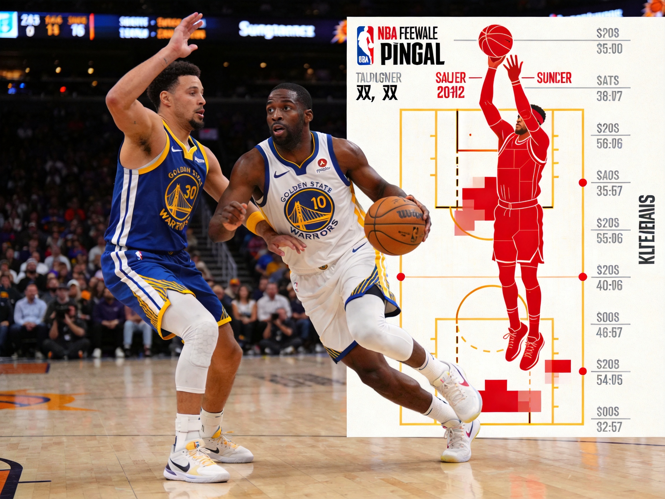 NBA季后赛 掘金vs太阳战报配图